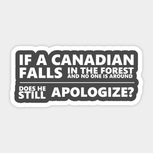 If a Canadian Falls Sticker